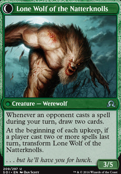 Hermit of the Natterknolls // Lone Wolf of the Natterknolls [Shadows over Innistrad] [Foil]