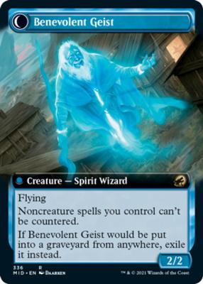 Malevolent Hermit // Benevolent Geist (Extended Art) [Innistrad: Midnight Hunt] [Foil]