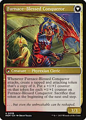 Sun-Blessed Guardian // Furnace-Blessed Conqueror [March of the Machine] [Foil]