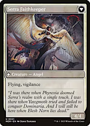 Invasion of Dominaria // Serra Faithkeeper [March of the Machine] [Foil]