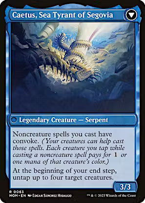 Invasion of Segovia // Caetus, Sea Tyrant of Segovia [March of the Machine] [Foil]