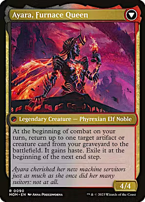 Ayara, Widow of the Realm // Ayara, Furnace Queen [March of the Machine] [Foil]