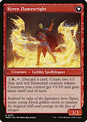 Invasion of Mercadia // Kyren Flamewright [March of the Machine] [Foil]