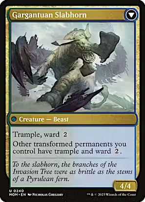 Invasion of Pyrulea // Gargantuan Slabhorn [March of the Machine] [Foil]