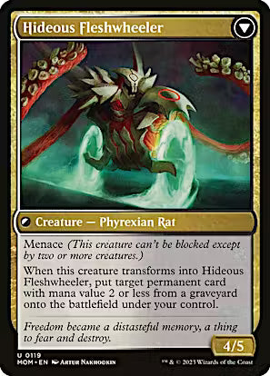 Nezumi Freewheeler // Hideous Fleshwheeler [March of the Machine] [Foil]