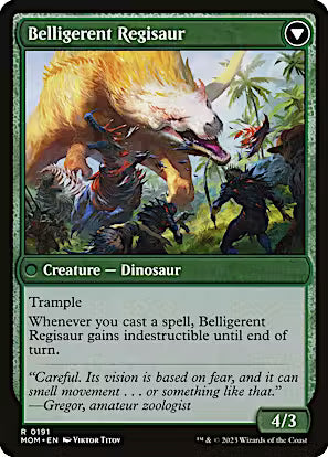Invasion of Ixalan // Belligerent Regisaur [March of the Machine] [Foil]
