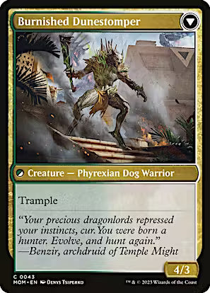 Tarkir Duneshaper // Burnished Dunestomper [March of the Machine] [Foil]