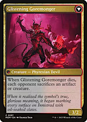 Pyretic Prankster // Glistening Goremonger [March of the Machine] [Foil]