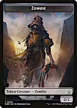 Elemental (9) // Zombie Double-Sided Token [March of the Machine Tokens]