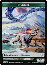 Phyrexian Myr // Dinosaur Double-Sided Token [March of the Machine Tokens]