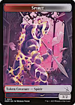 Warrior // Spirit (13) Double-Sided Token [March of the Machine Tokens]