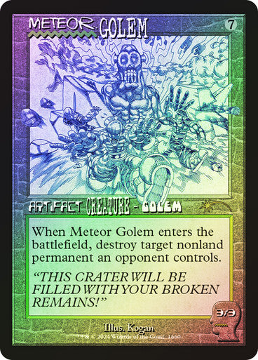 Meteor Golem (1660) (Rainbow Foil) [Secret Lair Drop Series]