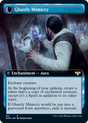 Mirrorhall Mimic // Ghastly Mimicry (Extended Art) [Innistrad: Crimson Vow] [Foil]