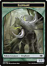 Bird (003) // Elephant (012) Double-Sided Token [Modern Horizons Tokens]