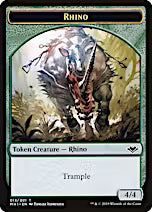 Elemental (008) // Rhino (013) Double-Sided Token [Modern Horizons Tokens]