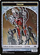 Shapeshifter (001) // Golem (018) Double-Sided Token [Modern Horizons Tokens]