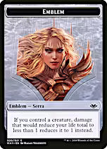 Illusion (005) // Serra the Benevolent Emblem (020) Double-Sided Token [Modern Horizons Tokens]