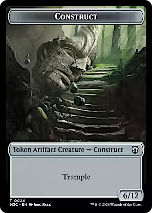 Construct (Ripple Foil) // Myr Double-Sided Token [Modern Horizons 3 Commander Tokens]