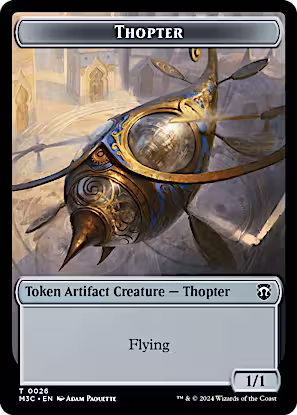 Thopter (Ripple Foil) // Copy Double-Sided Token [Modern Horizons 3 Commander Tokens]
