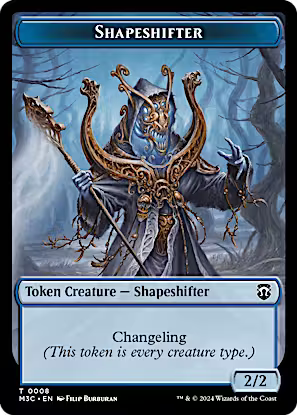 Shapeshifter (0004) (Ripple Foil) // Copy Double-Sided Token [Modern Horizons 3 Commander Tokens]