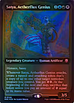 Satya, Aetherflux Genius (Display Commander) (Ripple Foil) [Modern Horizons 3 Commander]