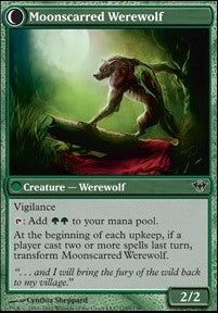 Scorned Villager // Moonscarred Werewolf [Dark Ascension] [Foil]