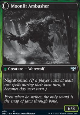 Oakshade Stalker // Moonlit Ambusher [Innistrad: Double Feature] [Foil]