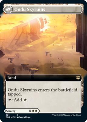 Ondu Inversion // Ondu Skyruins (Extended Art) [Zendikar Rising]