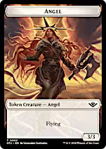 Treasure // Angel Double-Sided Token [Outlaws of Thunder Junction Tokens]