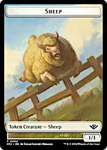 Treasure // Sheep Double-Sided Token [Outlaws of Thunder Junction Tokens]