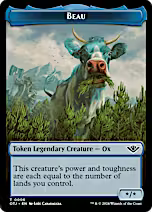 Mercenary // Beau Double-Sided Token [Outlaws of Thunder Junction Tokens]