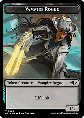 Treasure // Vampire Rogue Double-Sided Token [Outlaws of Thunder Junction Tokens]