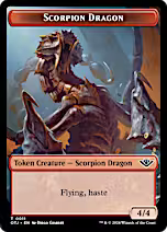 Mercenary // Scorpion Dragon Double-Sided Token [Outlaws of Thunder Junction Tokens]