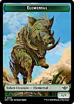 Treasure // Elemental Double-Sided Token [Outlaws of Thunder Junction Tokens]