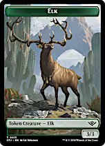 Treasure // Elk Double-Sided Token [Outlaws of Thunder Junction Tokens]