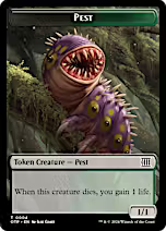 Treasure // Pest Double-Sided Token [Outlaws of Thunder Junction Tokens]