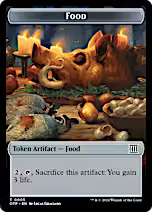 Mercenary // Food (0005) Double-Sided Token [Outlaws of Thunder Junction Tokens]