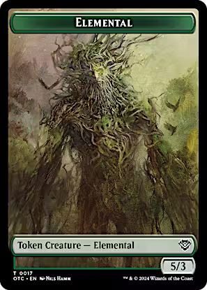 Insect // Elemental (0017) Double-Sided Token [Outlaws of Thunder Junction Commander Tokens]