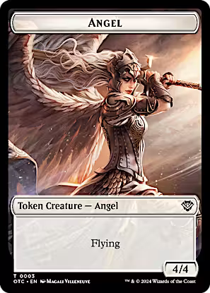 Elemental (0021) // Angel Double-Sided Token [Outlaws of Thunder Junction Commander Tokens]