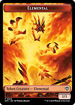 Bird Illusion // Elemental (0014) Double-Sided Token [Outlaws of Thunder Junction Commander Tokens]