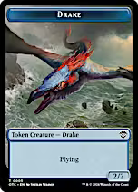 Boar // Drake Double-Sided Token [Outlaws of Thunder Junction Commander Tokens]