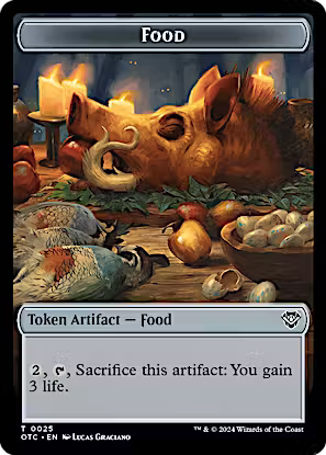 Assassin // Food Double-Sided Token [Outlaws of Thunder Junction Commander Tokens]
