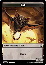 Mercenary // Bat Double-Sided Token [Outlaws of Thunder Junction Tokens]