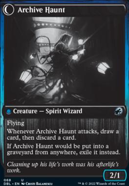 Overwhelmed Archivist // Archive Haunt [Innistrad: Double Feature] [Foil]