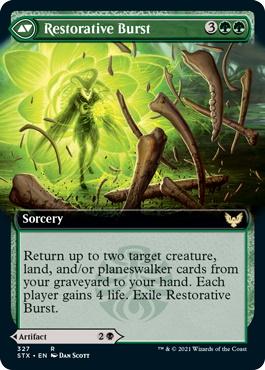 Pestilent Cauldron // Restorative Burst (Extended Art) [Strixhaven: School of Mages] [Foil]