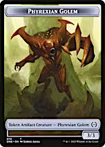 Rebel // Phyrexian Golem Double-Sided Token [Phyrexia: All Will Be One Tokens]