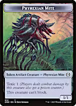 Rebel // Phyrexian Mite (012) Double-Sided Token [Phyrexia: All Will Be One Tokens] [Foil]