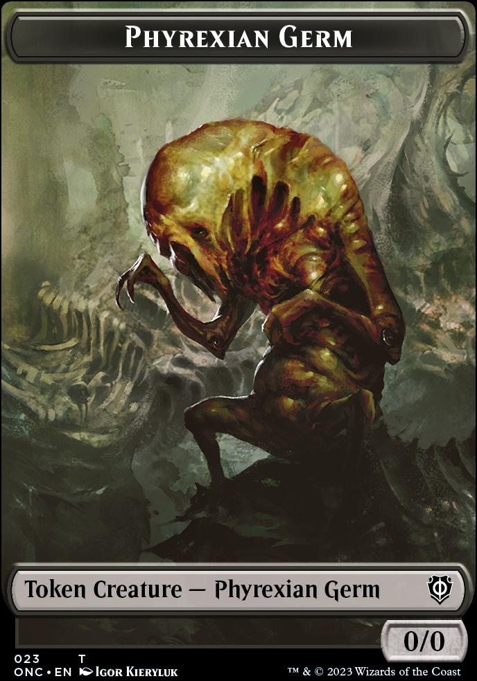 Phyrexian Mite (011) // Phyrexian Germ Double-Sided Token [Phyrexia: All Will Be One Commander Tokens]