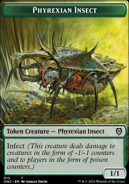 Phyrexian Mite // Phyrexian Insect Double-Sided Token [Phyrexia: All Will Be One Commander Tokens]