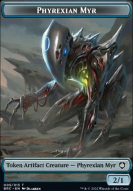 Scrap // Phyrexian Myr Double-Sided Token [The Brothers' War Commander Tokens]